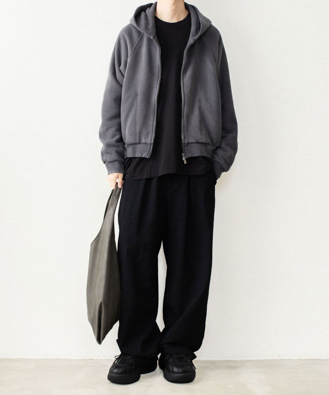 VEIN ヴェインのBRUSHED TERRY ZIP-UP HOODIE - KHAKI GRAYの公式通販サイトsession福岡セレクトショップ