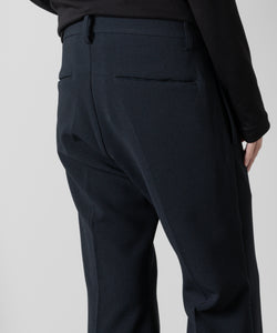 ATTACHMENT(アタッチメント)のPE STRETCH DOUBLE CLOTH FLARED TROUSERSのD.NAVY