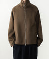 【 ATTACHMENT 】WO/CA DOUBLE FACE BEAVER STAND COLLAR JACKET - KHAKI