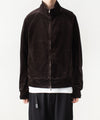 【 ATTACHMENT 】80/2 ORGANIC VELOR TRACK JACKET - D.BROWN
