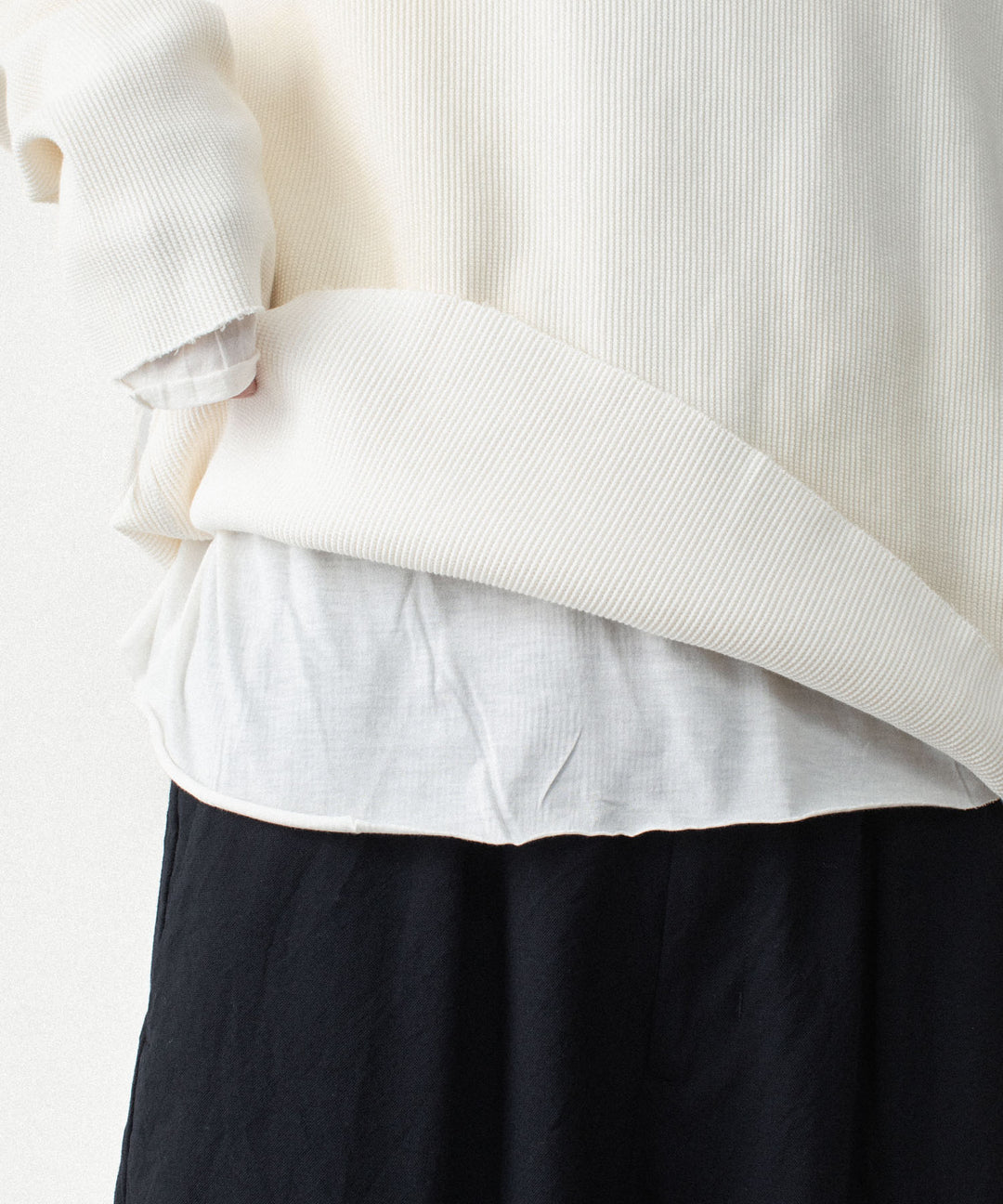 VEIN ヴェインのHIGH GAUGE WAFFLE LAYERED L/S TEE - OFF WHITEの公式通販サイトsession福岡セレクトショップ