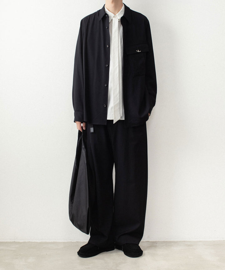 ATTACHMENT アタッチメントのCO SHADOW STRIPE BROAD NARROW TIE L/S SHIRT - OFF WHITEの公式通販サイトsession福岡セレクトショップ