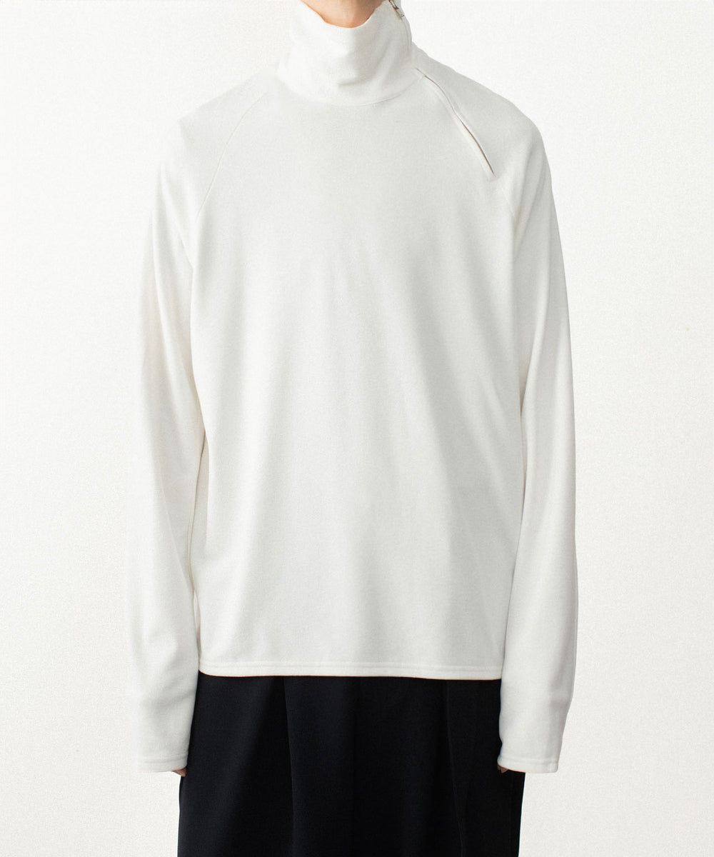 ATTACHMENT アタッチメントのVI/PE SMOOTH ZIP-UP HIGHNECK L/S TEE - OFF WHITEの公式通販サイトsession福岡セレクトショップ