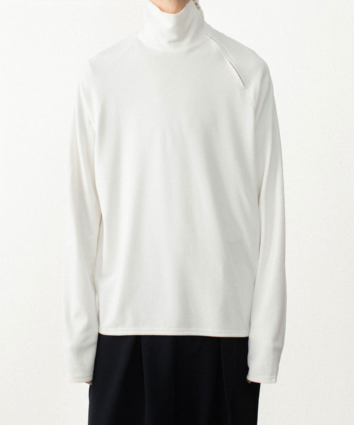 ATTACHMENT アタッチメントのVI/PE SMOOTH ZIP-UP HIGHNECK L/S TEE - OFF WHITEの公式通販サイトsession福岡セレクトショップ