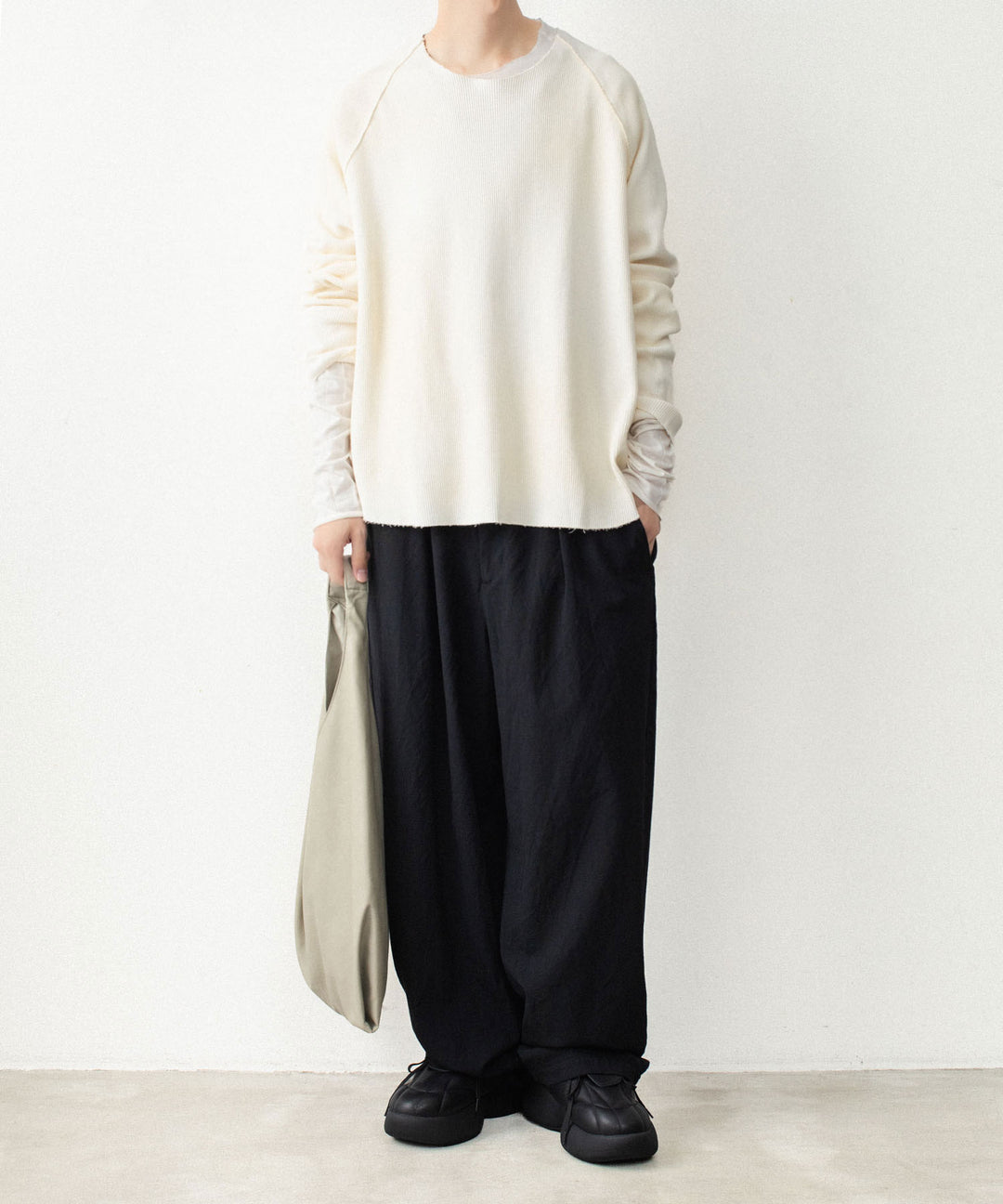 VEIN ヴェインのHIGH GAUGE WAFFLE LAYERED L/S TEE - OFF WHITEの公式通販サイトsession福岡セレクトショップ