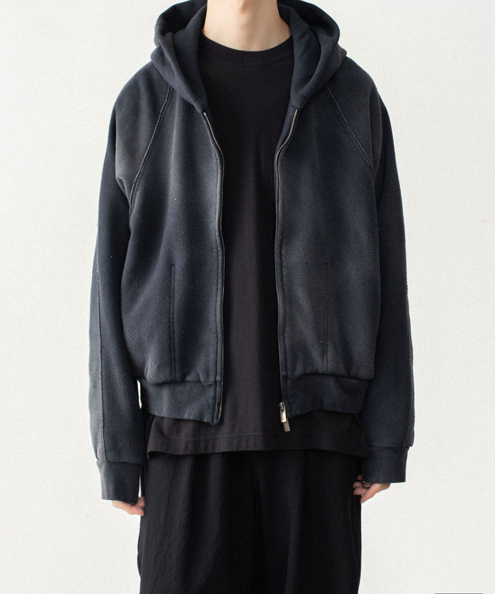 VEIN ヴェインのBRUSHED TERRY ZIP-UP HOODIE - BLACKの公式通販サイトsession福岡セレクトショップ