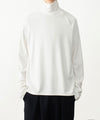 【 ATTACHMENT 】VI/PE SMOOTH ZIP-UP HIGHNECK L/S TEE - OFF WHITE