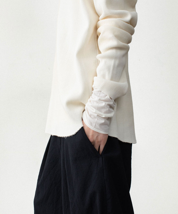 VEIN ヴェインのHIGH GAUGE WAFFLE LAYERED L/S TEE - OFF WHITEの公式通販サイトsession福岡セレクトショップ