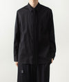 【 ATTACHMENT 】CO SHADOW STRIPE BROAD NARROW TIE L/S SHIRT - BLACK