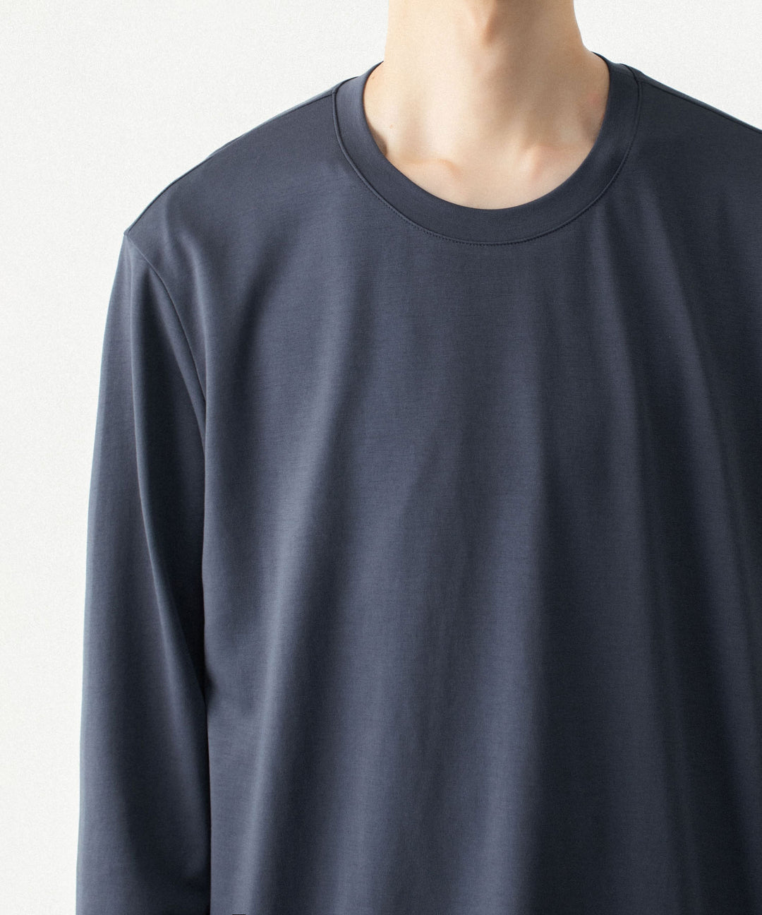 ATTACHMENT アタッチメントのCOTTON DOUBLE FACE SLIM FIT L/S TEE - NAVYの公式通販サイトsession福岡セレクトショップ