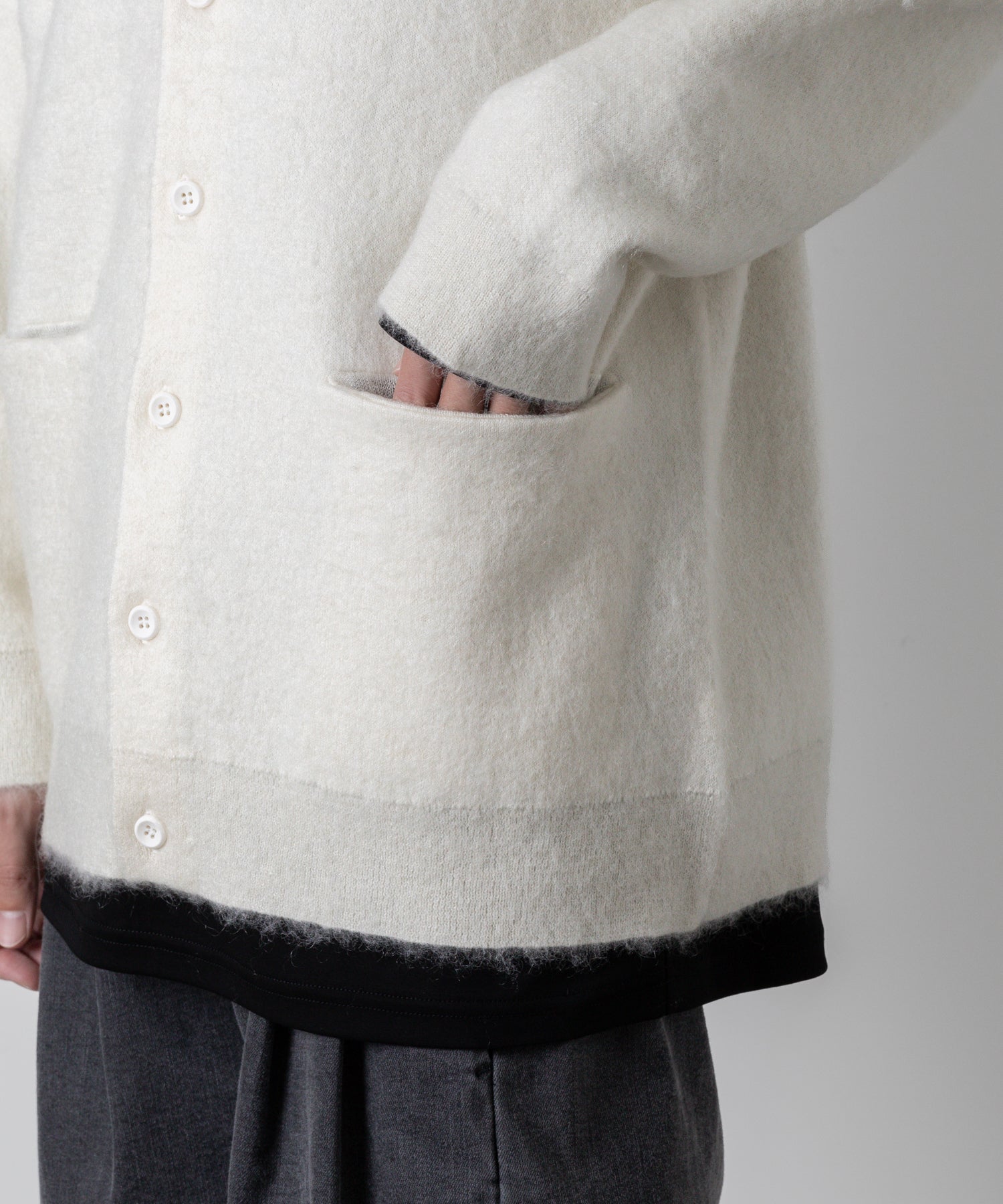 ATTACHMENT /アタッチメント】 WO/NY MOHAIR × PE DOUBLE FACE KNIT