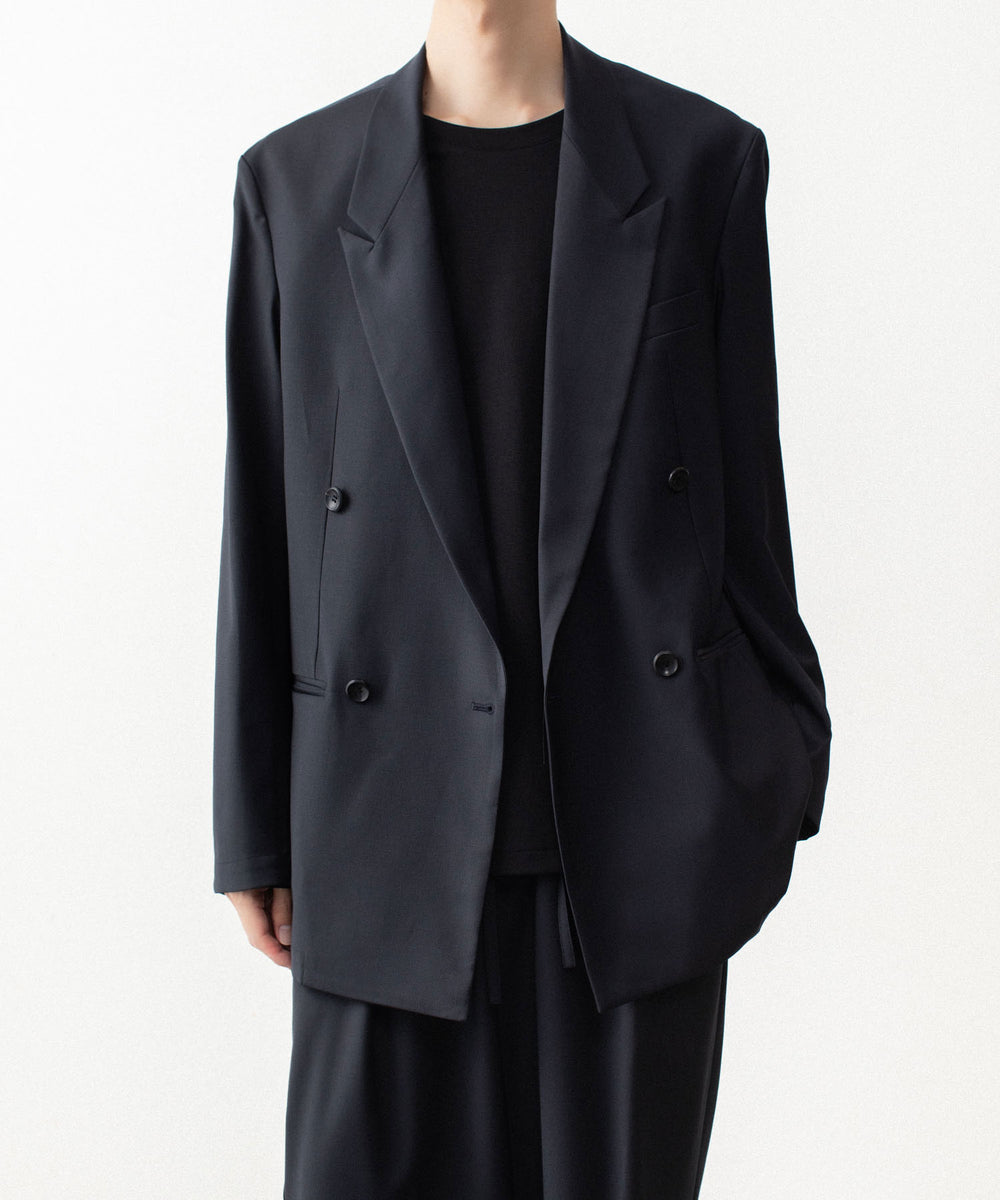 ATTACHMENT アタッチメントの2/80 PE/WO STRETCH TRO DOUBLE-BREASTED JACKET - NAVYの公式通販サイトsession福岡セレクトショップ