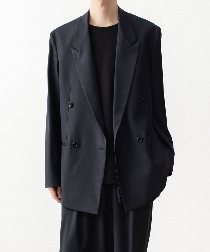 ATTACHMENT アタッチメントの2/80 PE/WO STRETCH TRO DOUBLE-BREASTED JACKET - NAVYの公式通販サイトsession福岡セレクトショップ
