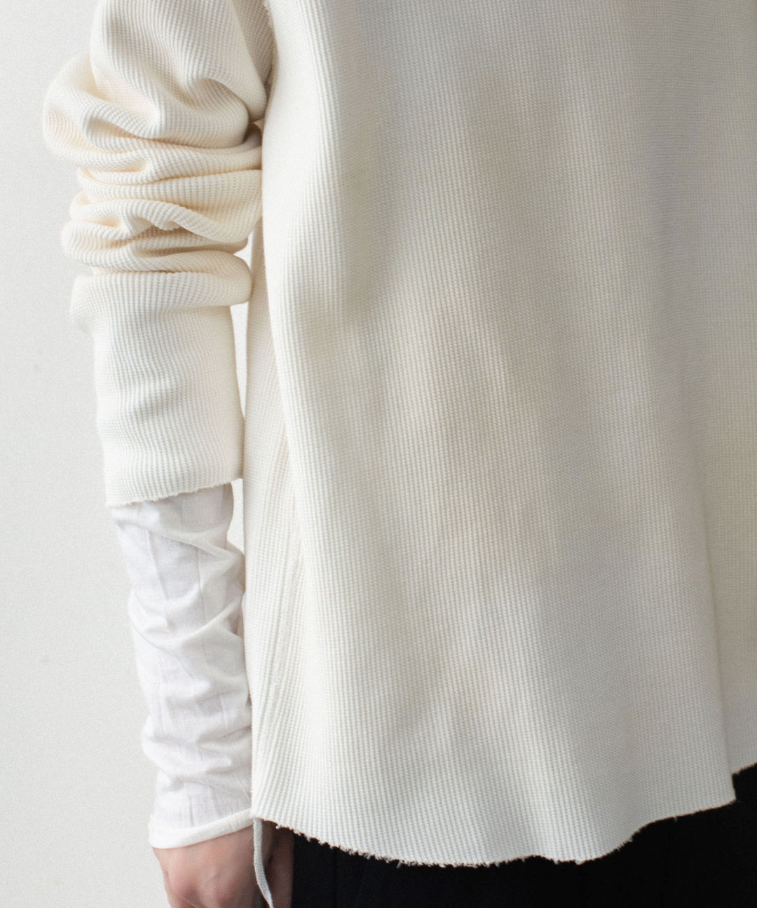 VEIN ヴェインのHIGH GAUGE WAFFLE LAYERED L/S TEE - OFF WHITEの公式通販サイトsession福岡セレクトショップ