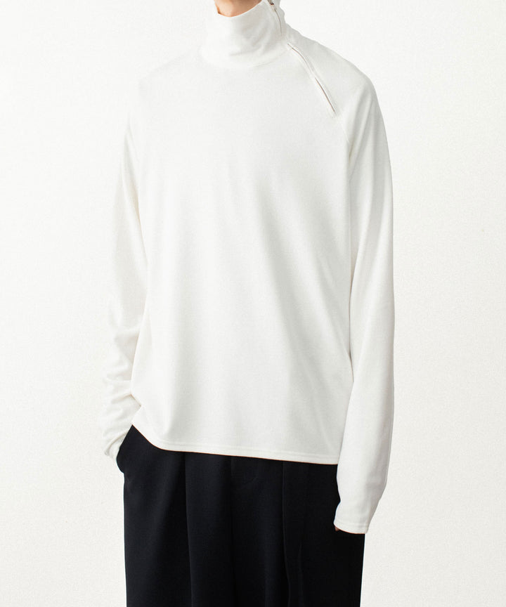ATTACHMENT アタッチメントのVI/PE SMOOTH ZIP-UP HIGHNECK L/S TEE - OFF WHITEの公式通販サイトsession福岡セレクトショップ
