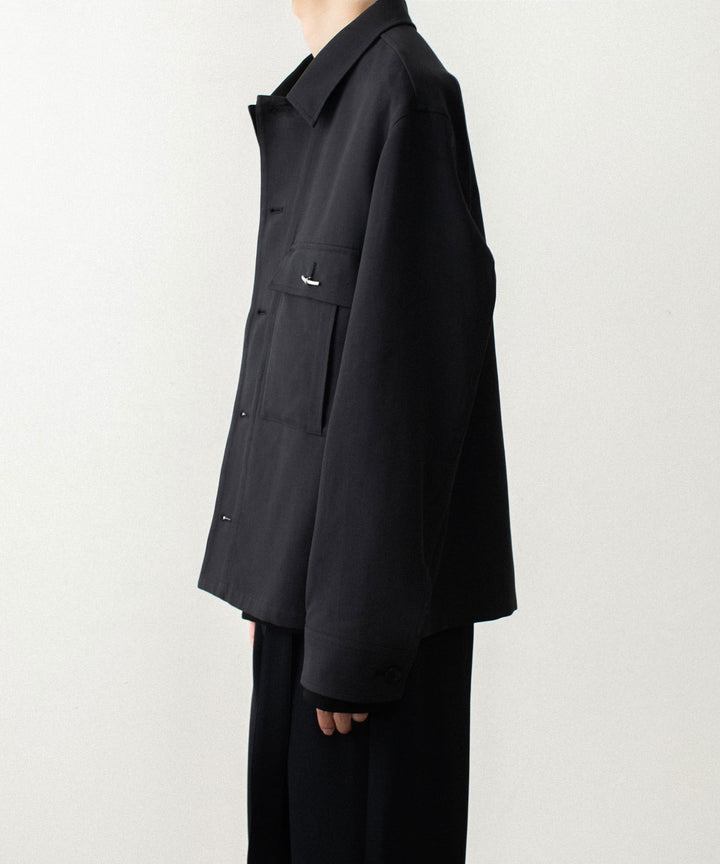 ATTACHMENT アタッチメントのCO/TEN POWDERY DOUBLE CROTH PATCH POCKET SHORT JACKET - BLACKの公式通販サイトsession福岡セレクトショップ