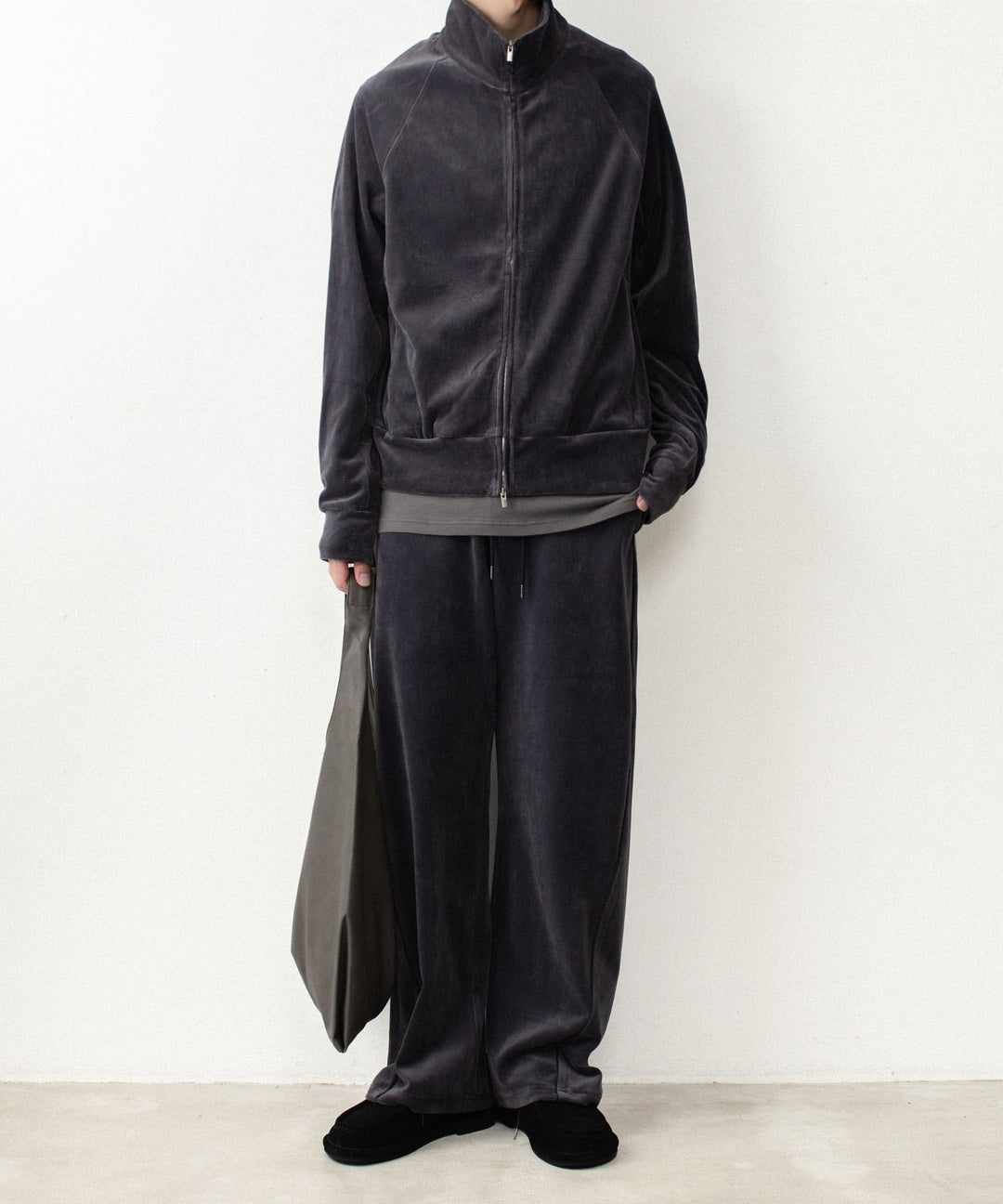 ATTACHMENT アタッチメントの80/2 ORGANIC VELOR BALLOON WIDE TRACK TROUSERS - D.GRAYの公式通販サイトsession福岡セレクトショップ