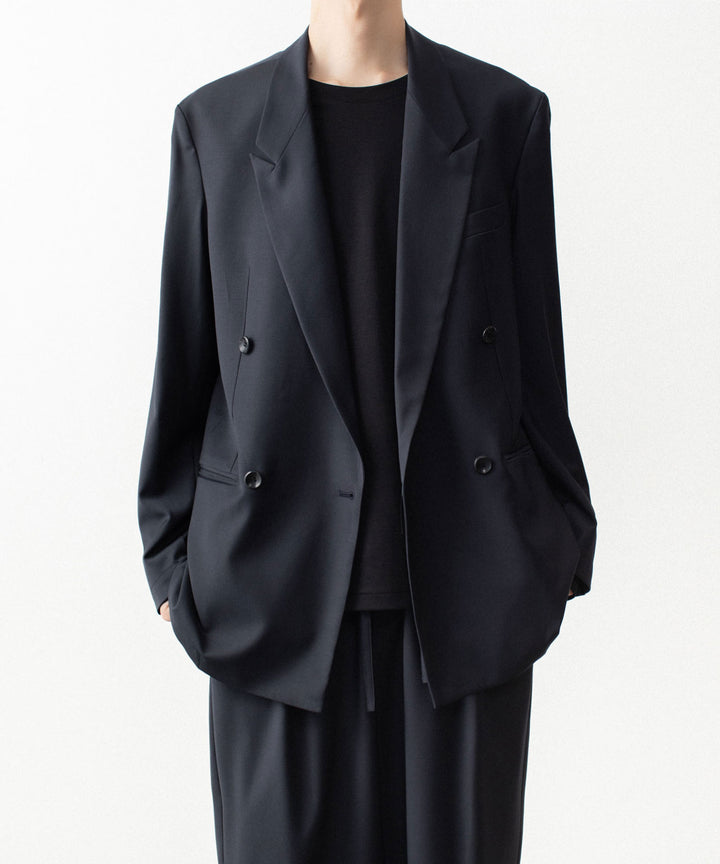 ATTACHMENT アタッチメントの2/80 PE/WO STRETCH TRO DOUBLE-BREASTED JACKET - NAVYの公式通販サイトsession福岡セレクトショップ
