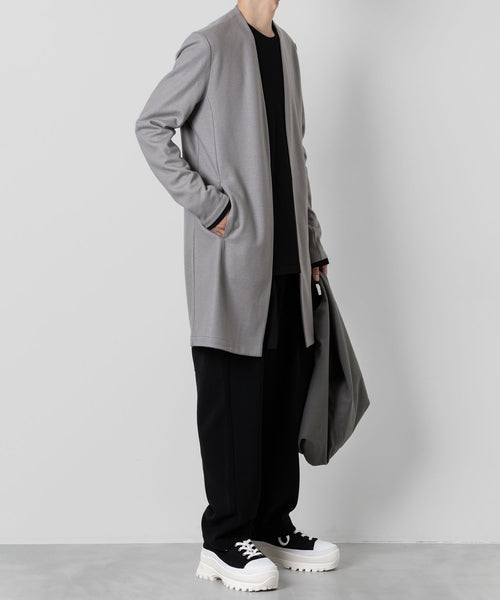 ATTACHMENT /アタッチメント】 WO SMOOTH COLLARLESS LONG CARDIGAN