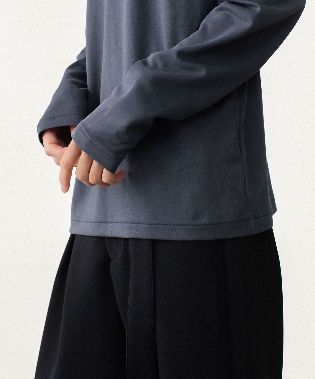 ATTACHMENT アタッチメントのCOTTON DOUBLE FACE SLIM FIT L/S TEE - NAVYの公式通販サイトsession福岡セレクトショップ