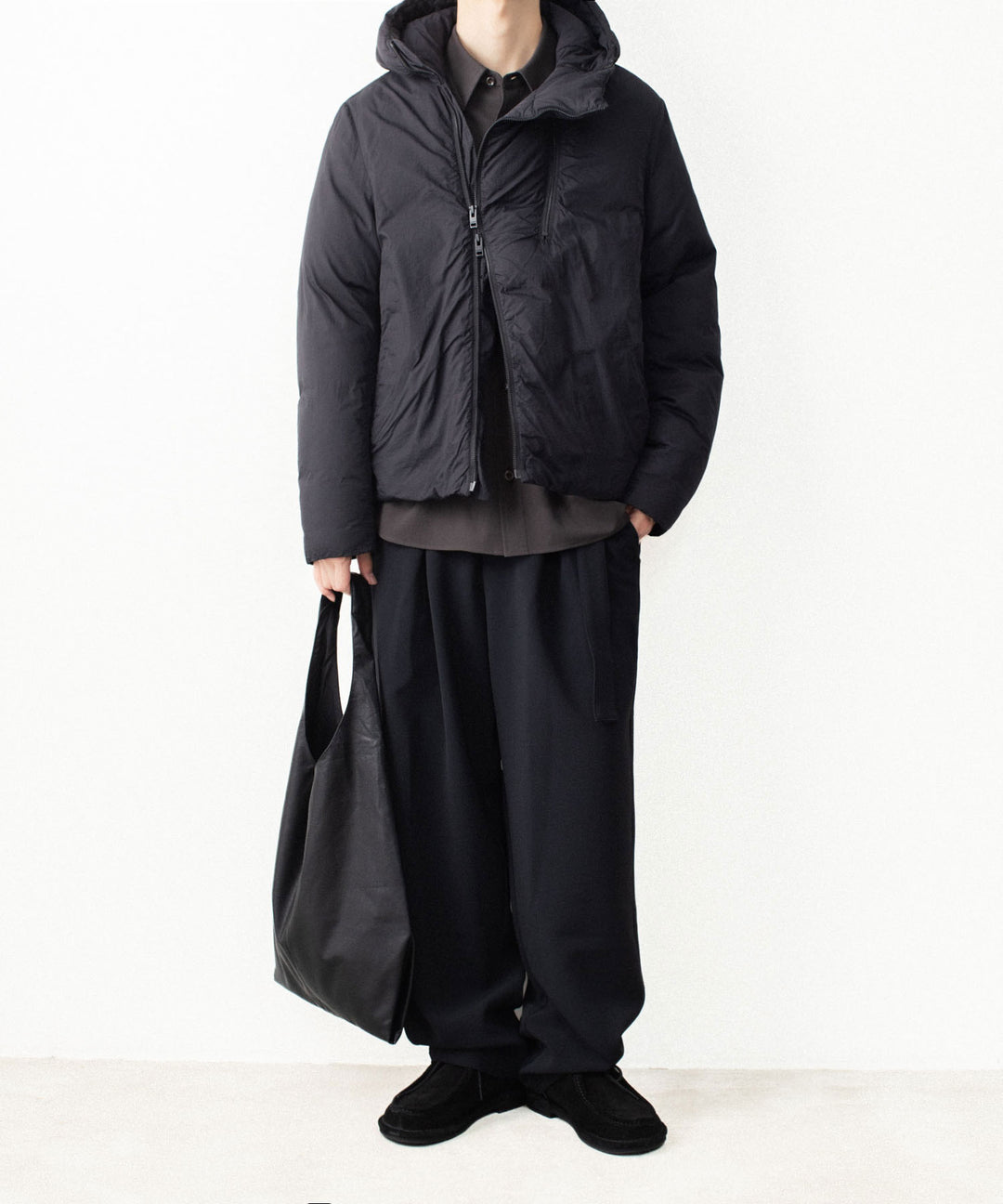 ATTACHMENT アタッチメントのNY TAFFETA HOODED DOWN JACKET - BLACKの公式通販サイトsession福岡セレクトショップ