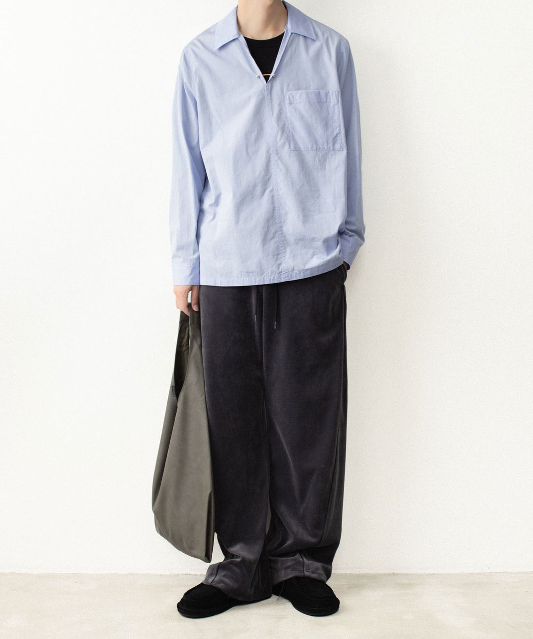 ATTACHMENT アタッチメントの80/2 ORGANIC VELOR BALLOON WIDE TRACK TROUSERS - D.GRAYの公式通販サイトsession福岡セレクトショップ