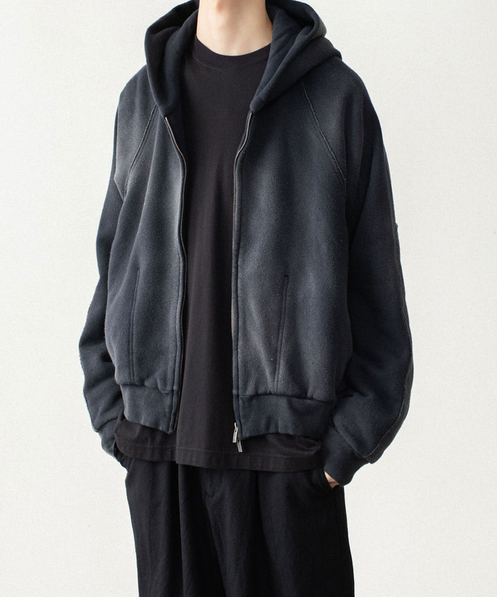 VEIN ヴェインのBRUSHED TERRY ZIP-UP HOODIE - BLACKの公式通販サイトsession福岡セレクトショップ