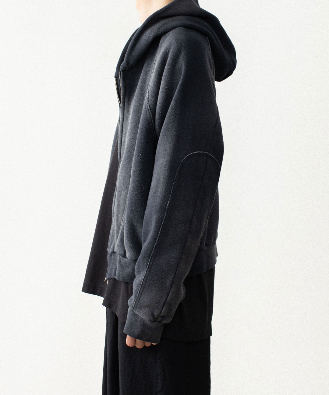 VEIN ヴェインのBRUSHED TERRY ZIP-UP HOODIE - BLACKの公式通販サイトsession福岡セレクトショップ