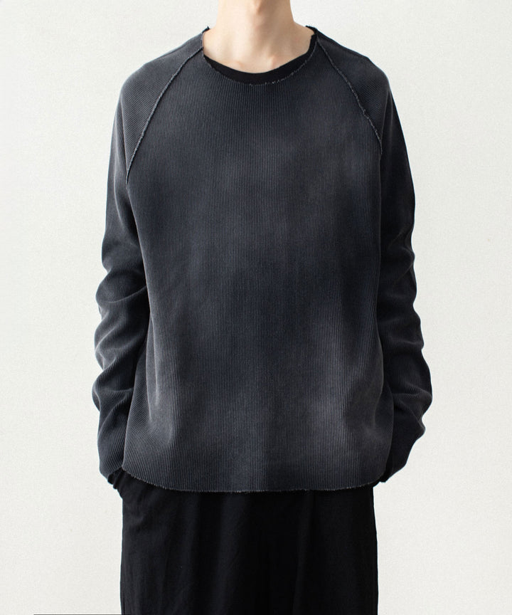 VEIN ヴェインのHIGH GAUGE WAFFLE LAYERED L/S TEE - BLACKの公式通販サイトsession福岡セレクトショップ