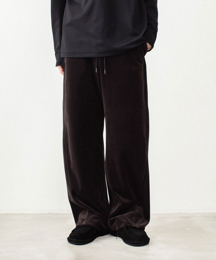ATTACHMENT アタッチメントの80/2 ORGANIC VELOR BALLOON WIDE TRACK TROUSERS - D.BROWNの公式通販サイトsession福岡セレクトショップ