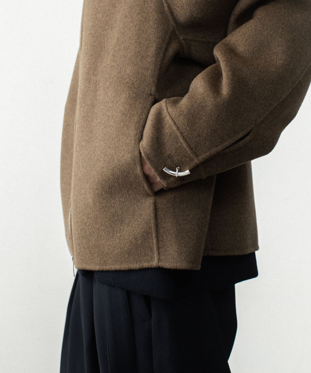 ATTACHMENT アタッチメントのWO/CA DOUBLE FACE BEAVER STAND COLLAR JACKET - KHAKIの公式通販サイトsession福岡セレクトショップ
