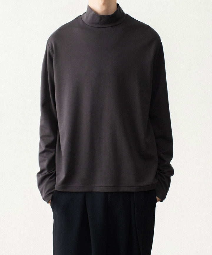 ATTACHMENT アタッチメントのCOTTON DOUBLE FACE SLIM FIT HIGHNECK L/S TEE - D.GRAYの公式通販サイトsession福岡セレクトショップ