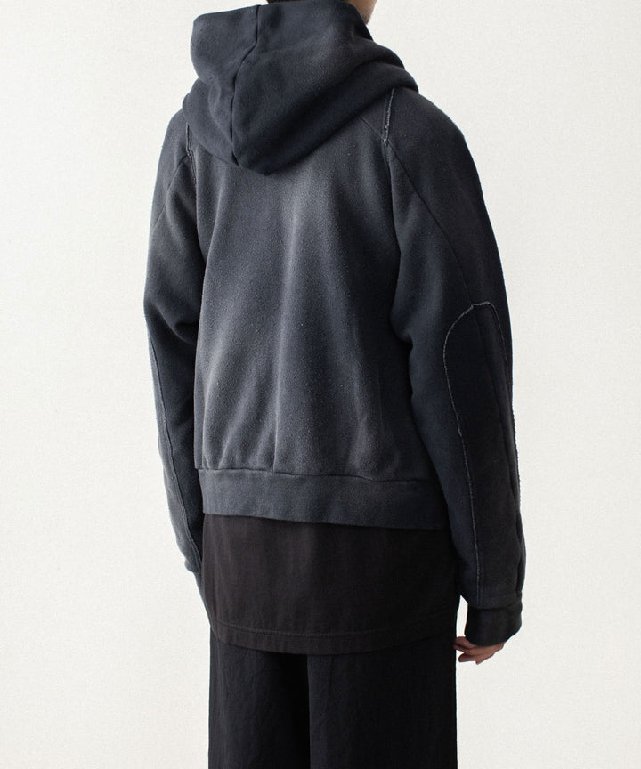 VEIN ヴェインのBRUSHED TERRY ZIP-UP HOODIE - BLACKの公式通販サイトsession福岡セレクトショップ