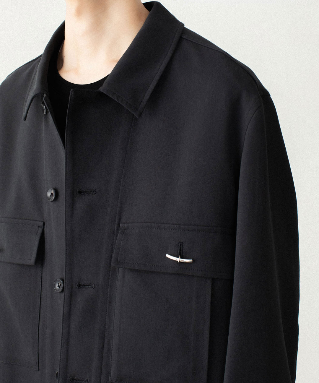 ATTACHMENT アタッチメントのCO/TEN POWDERY DOUBLE CROTH PATCH POCKET SHORT JACKET - BLACKの公式通販サイトsession福岡セレクトショップ