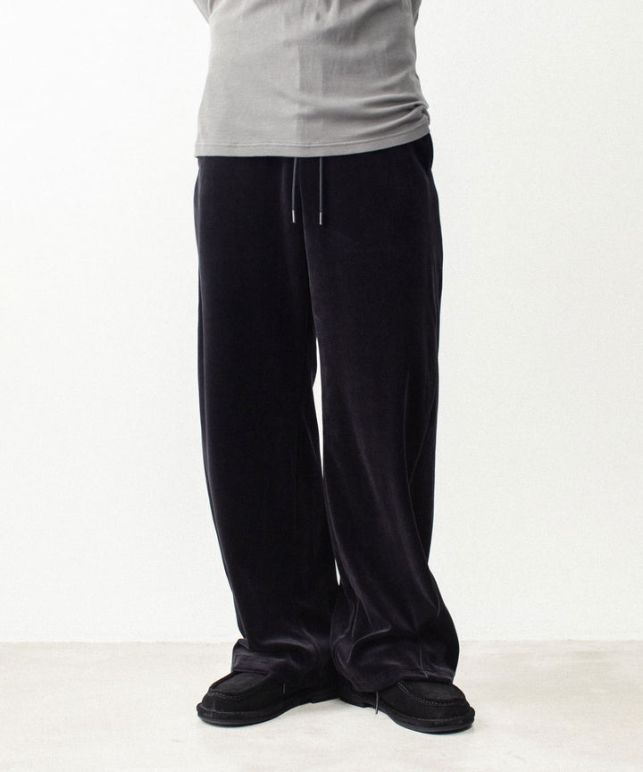 ATTACHMENT アタッチメントの80/2 ORGANIC VELOR BALLOON WIDE TRACK TROUSERS - BLACKの公式通販サイトsession福岡セレクトショップ