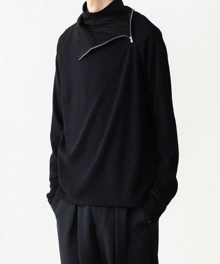 ATTACHMENT アタッチメントのVI/PE SMOOTH ZIP-UP HIGHNECK L/S TEE - BLACKの公式通販サイトsession福岡セレクトショップ