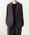 【 ATTACHMENT 】PE STRETCH DOUBLE CLOTH 2B JACKET - D.KH GRAY