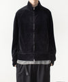 【 ATTACHMENT 】80/2 ORGANIC VELOR TRACK JACKET - BLACK
