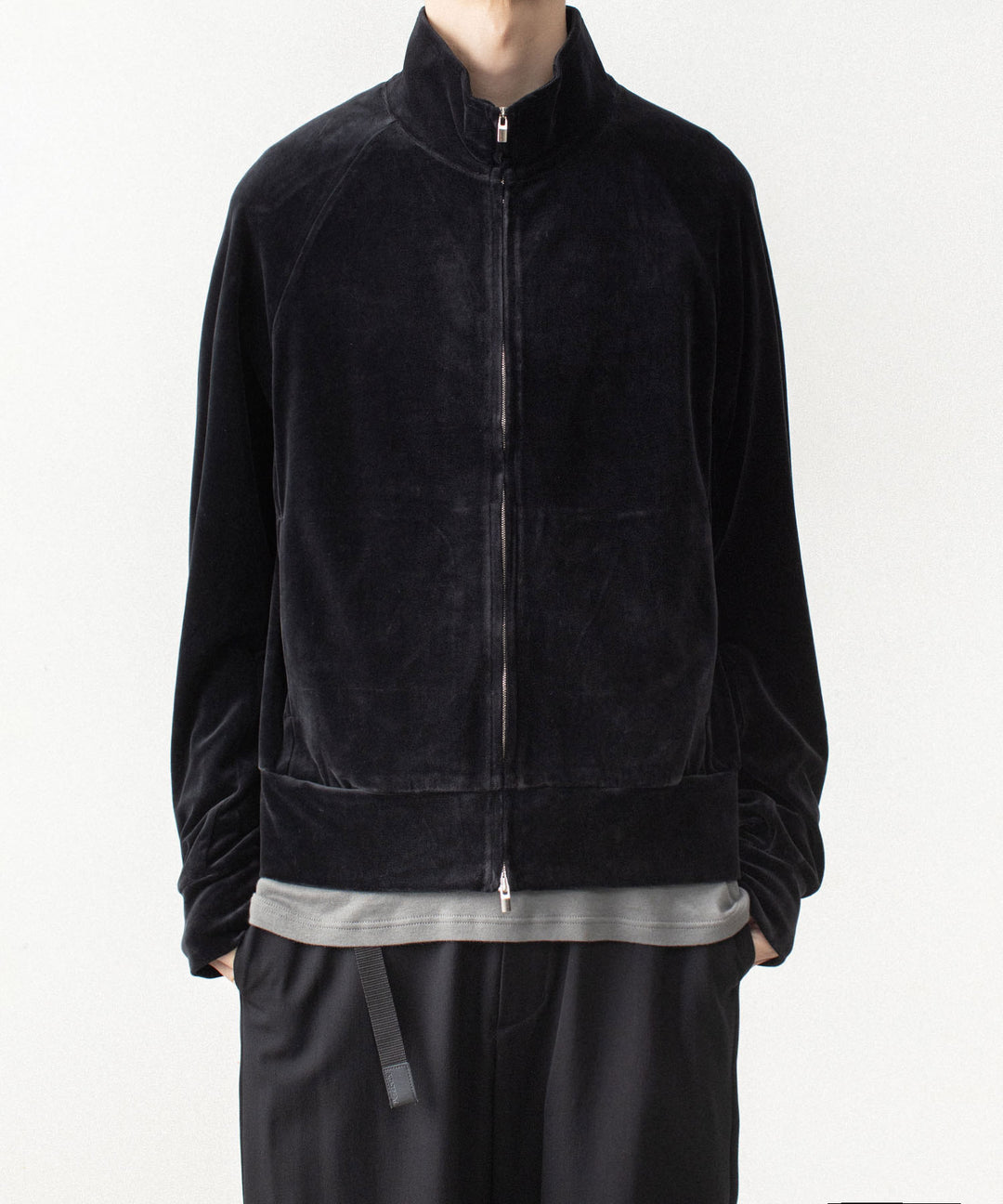 ATTACHMENT アタッチメントの80/2 ORGANIC VELOR TRACK JACKET - BLACKの公式通販サイトsession福岡セレクトショップ
