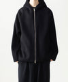 【 ATTACHMENT 】WO/CA DOUBLE FACE BEAVER HOODED JACKET - BLACK
