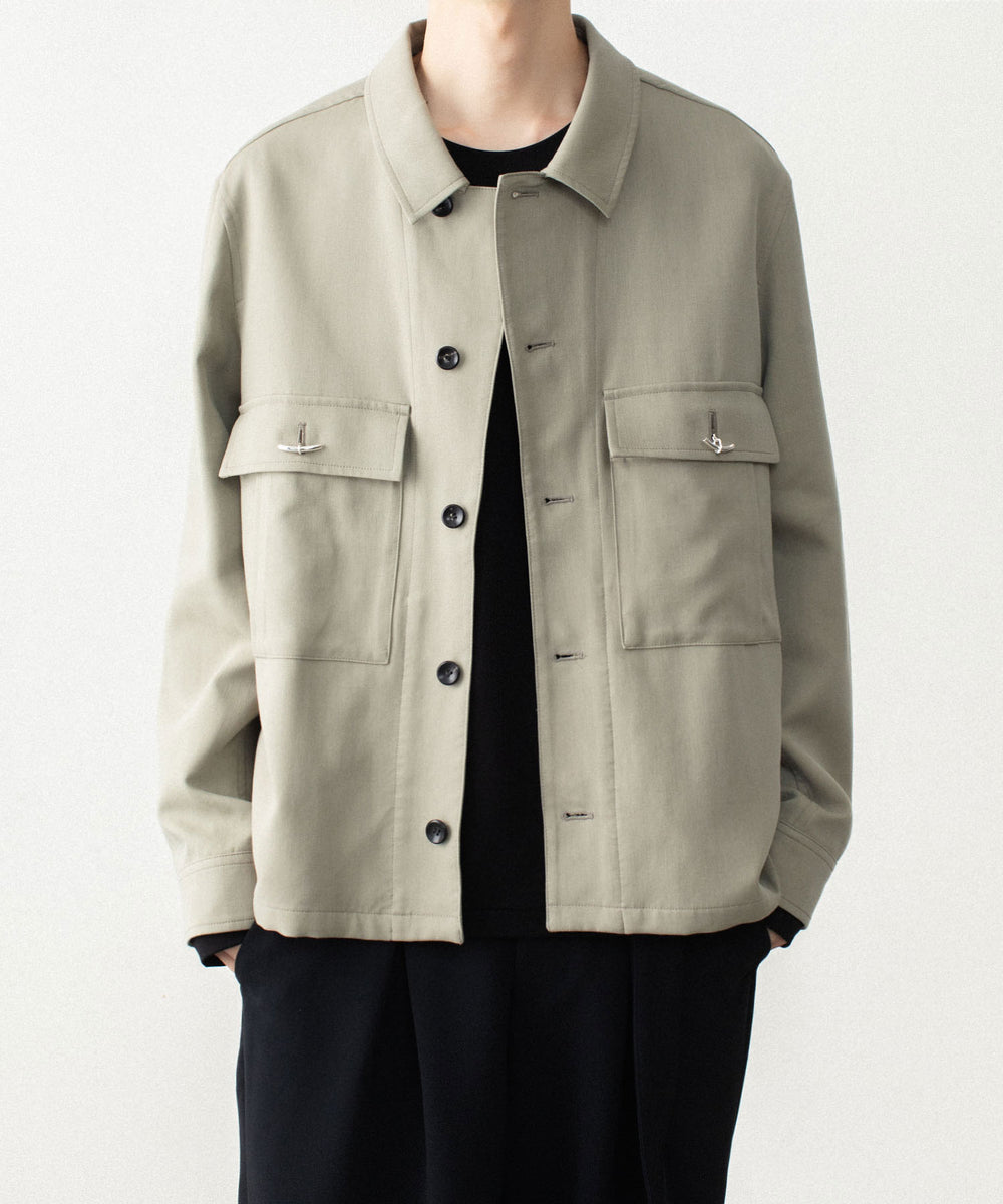 ATTACHMENT アタッチメントのCO/TEN POWDERY DOUBLE CROTH PATCH POCKET SHORT JACKET - L.KH GRAYの公式通販サイトsession福岡セレクトショップ