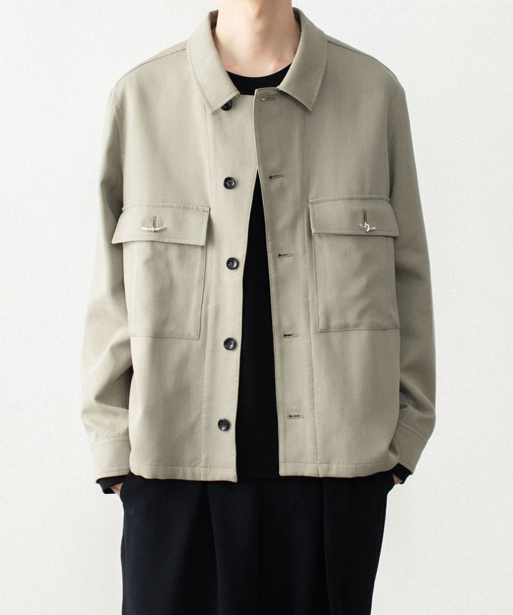 ATTACHMENT アタッチメントのCO/TEN POWDERY DOUBLE CROTH PATCH POCKET SHORT JACKET - L.KH GRAYの公式通販サイトsession福岡セレクトショップ