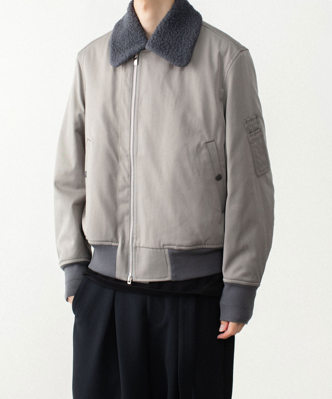 ATTACHMENT アタッチメントのNY/CO SATIN B-15 JACKET - KHAKI GRAYの公式通販サイトsession福岡セレクトショップ