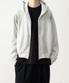 【 VEIN 】BRUSHED TERRY ZIP-UP HOODIE - OFF WHITE