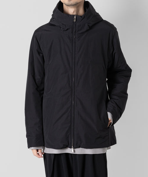 ATTACHMENT /アタッチメント】CO/NY TAFFETA HOODED JACKET - BLACK