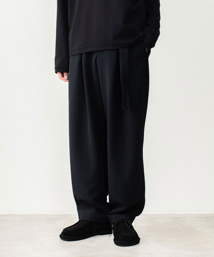 ATTACHMENT アタッチメントのPE STRETCH DOUBLE CLOTH CROSS TUCK TROUSERS - BLACKの公式通販サイトsession福岡セレクトショップ