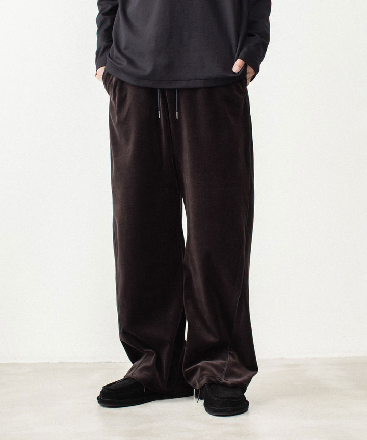 ATTACHMENT アタッチメントの80/2 ORGANIC VELOR BALLOON WIDE TRACK TROUSERS - D.BROWNの公式通販サイトsession福岡セレクトショップ