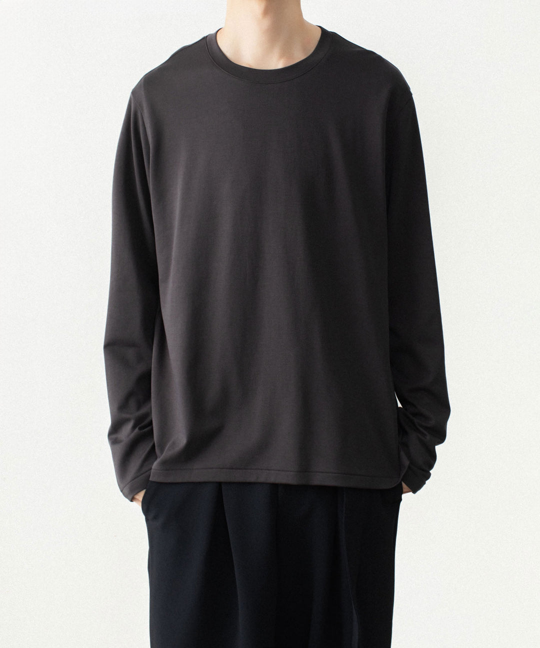 ATTACHMENT アタッチメントのCOTTON DOUBLE FACE SLIM FIT L/S TEE - D.GRAYの公式通販サイトsession福岡セレクトショップ