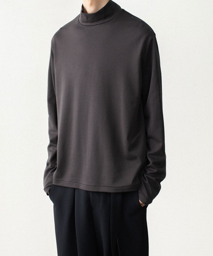 ATTACHMENT アタッチメントのCOTTON DOUBLE FACE SLIM FIT HIGHNECK L/S TEE - D.GRAYの公式通販サイトsession福岡セレクトショップ