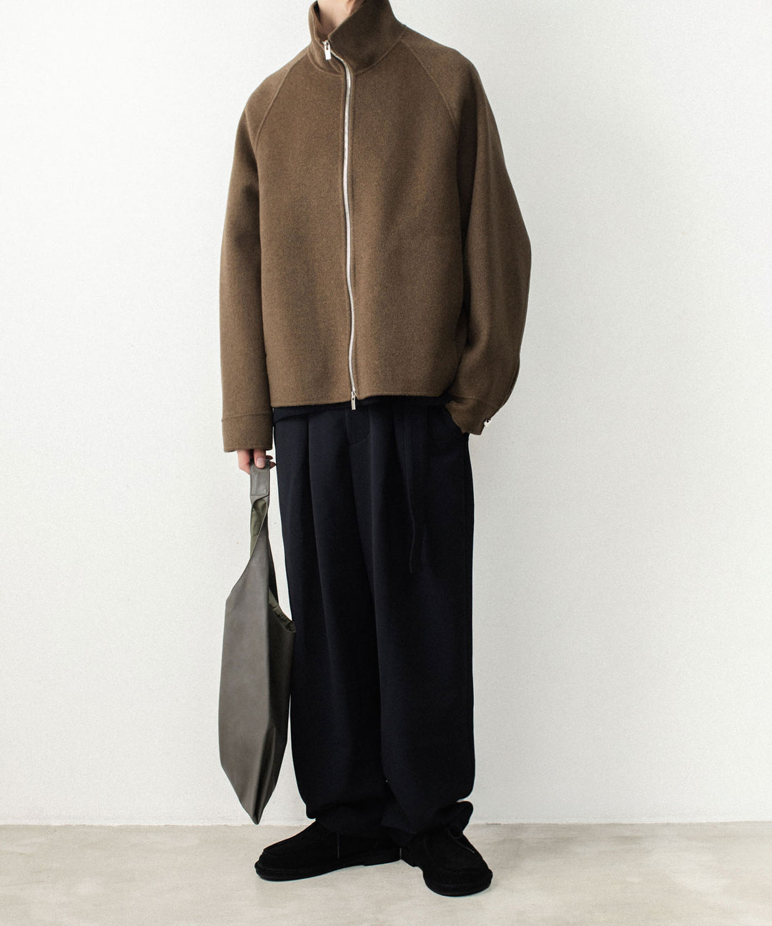 ATTACHMENT アタッチメントのWO/CA DOUBLE FACE BEAVER STAND COLLAR JACKET - KHAKIの公式通販サイトsession福岡セレクトショップ